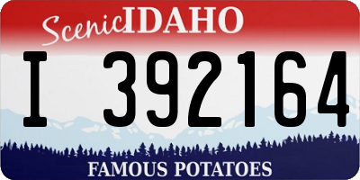 ID license plate I392164
