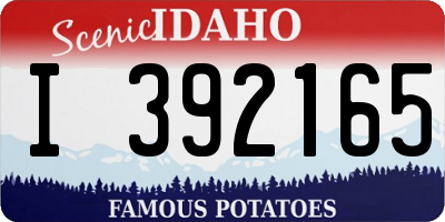 ID license plate I392165
