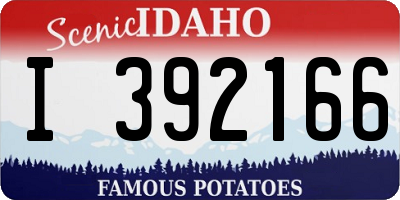 ID license plate I392166
