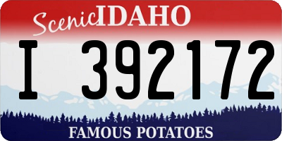 ID license plate I392172