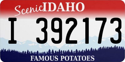 ID license plate I392173