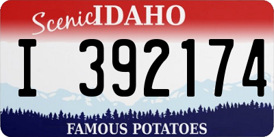 ID license plate I392174