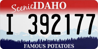 ID license plate I392177