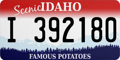 ID license plate I392180