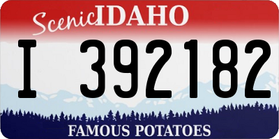 ID license plate I392182