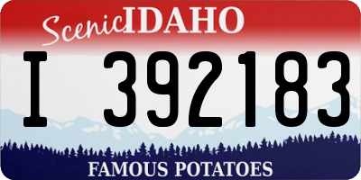 ID license plate I392183