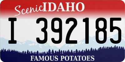 ID license plate I392185