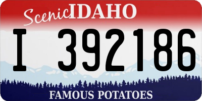 ID license plate I392186