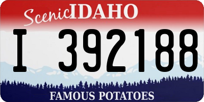 ID license plate I392188