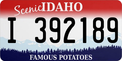ID license plate I392189