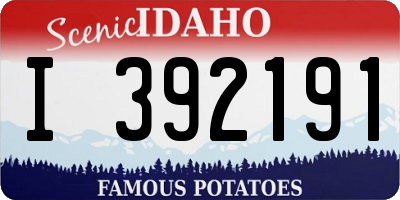 ID license plate I392191