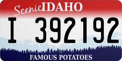 ID license plate I392192