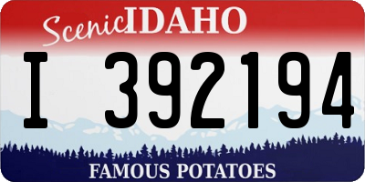 ID license plate I392194