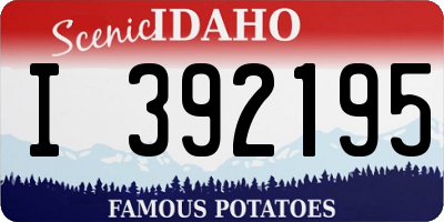 ID license plate I392195