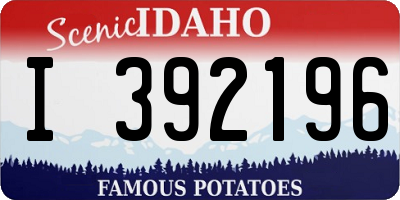 ID license plate I392196