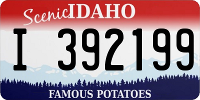 ID license plate I392199