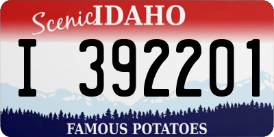 ID license plate I392201