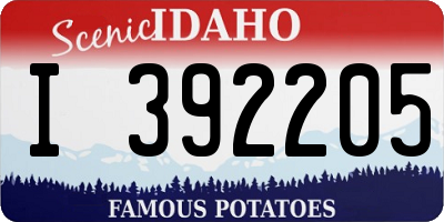 ID license plate I392205
