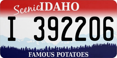 ID license plate I392206