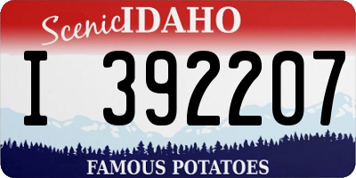 ID license plate I392207