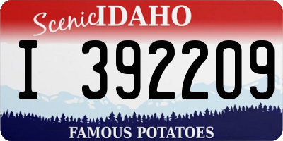 ID license plate I392209