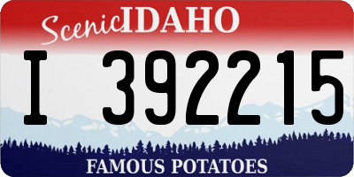 ID license plate I392215