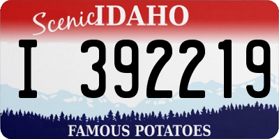 ID license plate I392219