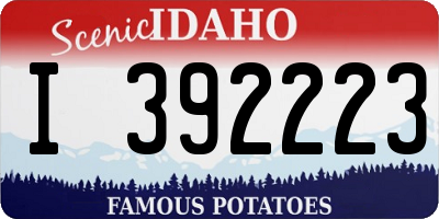 ID license plate I392223