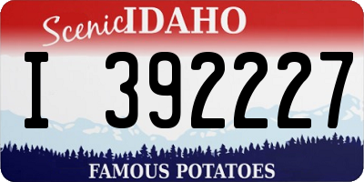 ID license plate I392227