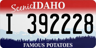 ID license plate I392228