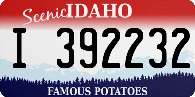 ID license plate I392232