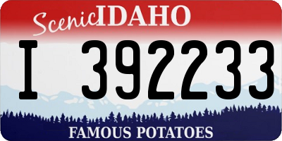 ID license plate I392233