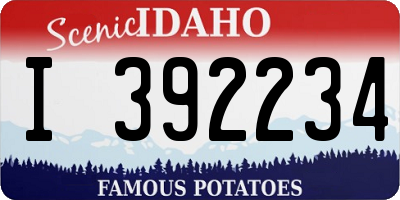 ID license plate I392234