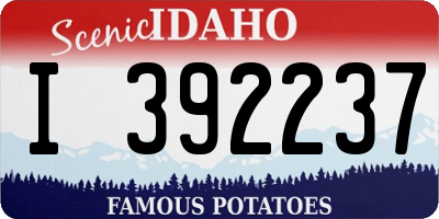 ID license plate I392237