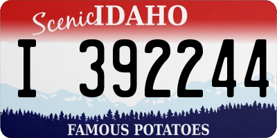 ID license plate I392244