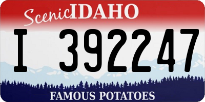 ID license plate I392247