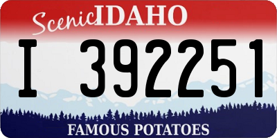 ID license plate I392251