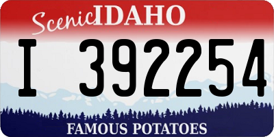 ID license plate I392254