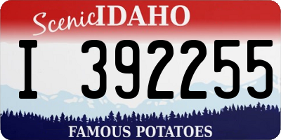 ID license plate I392255
