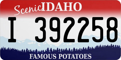 ID license plate I392258