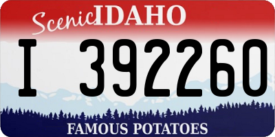 ID license plate I392260