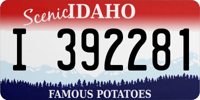 ID license plate I392281