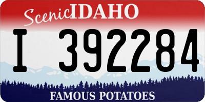 ID license plate I392284