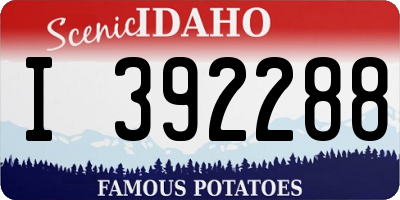 ID license plate I392288