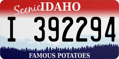ID license plate I392294