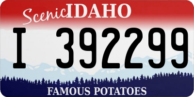 ID license plate I392299
