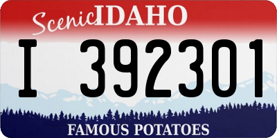 ID license plate I392301