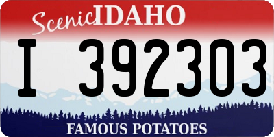 ID license plate I392303
