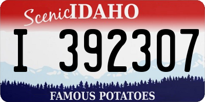 ID license plate I392307