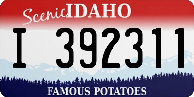 ID license plate I392311